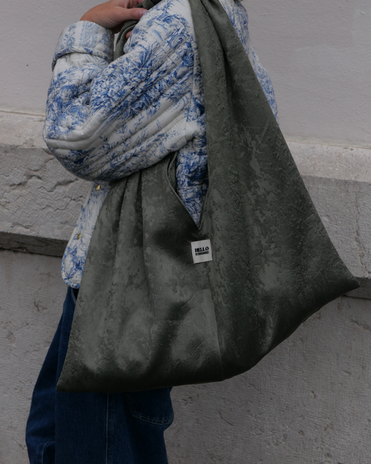 Hobo bag velours kaki